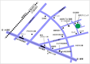 内田クリニックへのアクセスマップ